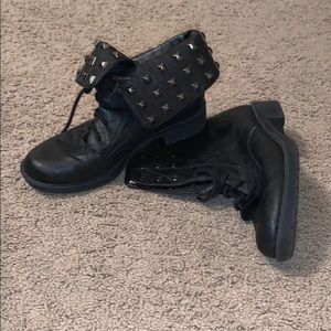 Black stud boots
